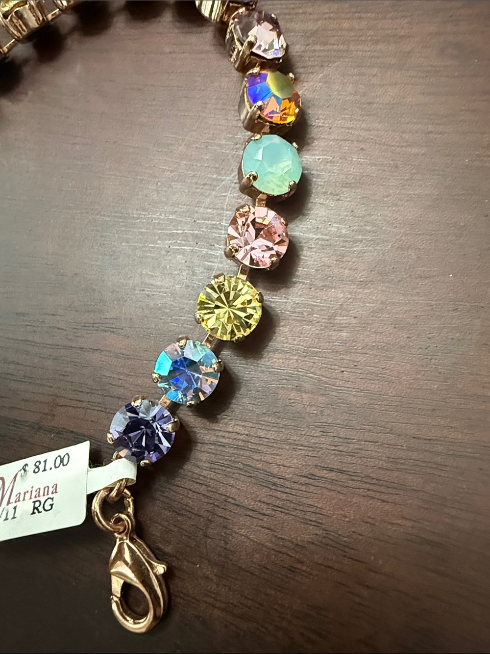 Mariana Multicolor Basic Crystal Bracelet in roseGold Tone 4252 - Picture 3 of 6